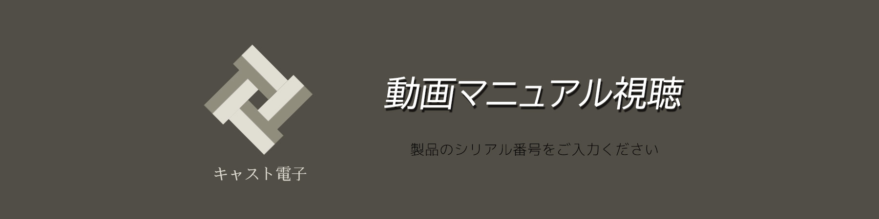 キャスト電子　動画マニュアル視聴